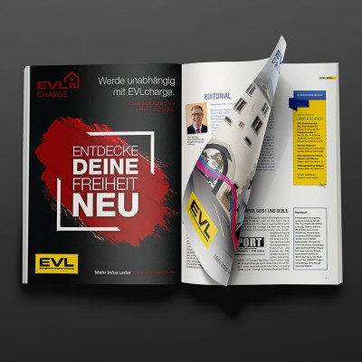 mister bk! | Referenz: Energieversorgung Limburg Printanzeige EVLcharge