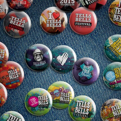 mister bk! | Referenz: Tells Bells Festival Merchandise Buttons