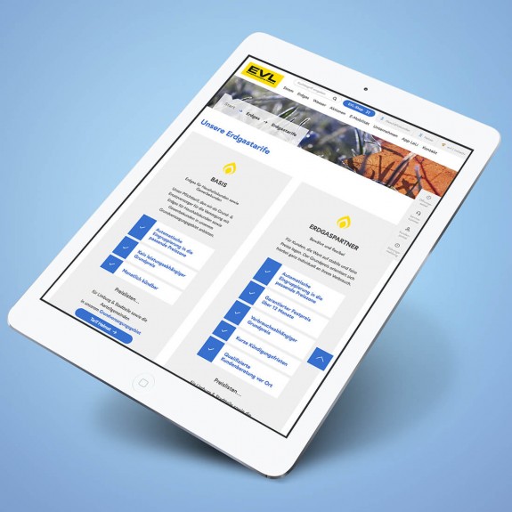 mister bk! | Referenz: Energieversorgung Limburg Website 2017 Tablet