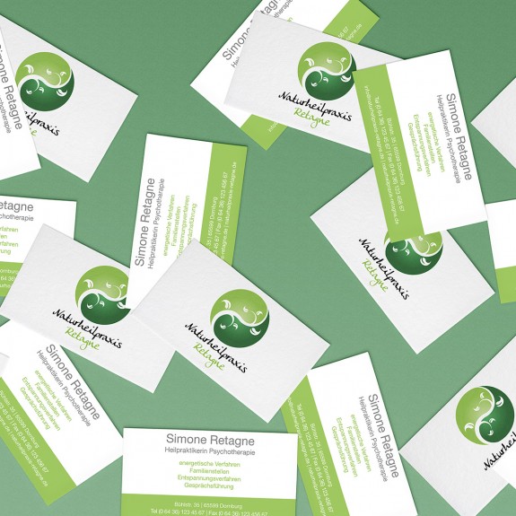 mister bk! | Referenz: Naturheilpraxis Retagne Visitenkarten