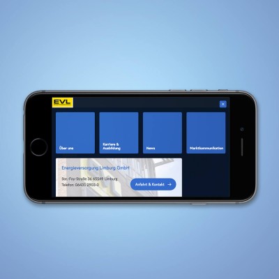 mister bk! | Referenz: Energieversorgung Limburg Website 2017 Smartphone