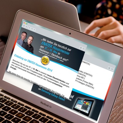 mister bk! | Referenz: enatek Mailing Hausmesse