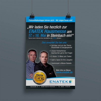 mister bk! | Referenz: enatek Poster Hausmesse