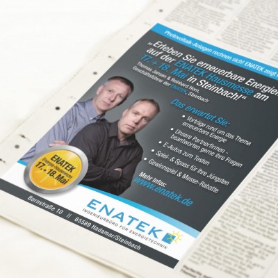 mister bk! | Referenz: enatek Anzeige Hausmesse
