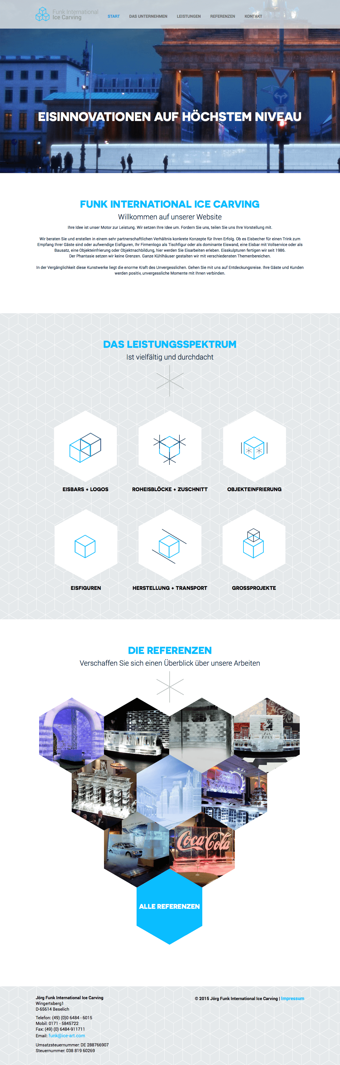 mister bk! | Referenz: Ice Carving Website Desktop