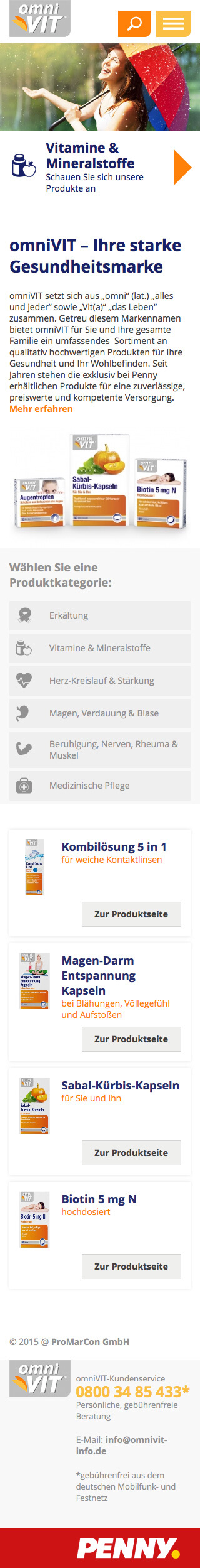 mister bk! | Referenz: omniVIT Website Smartphone