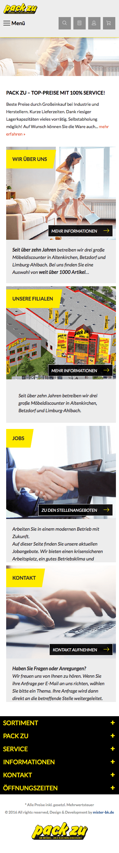 mister bk! | Referenz: pack zu Website Smartphone