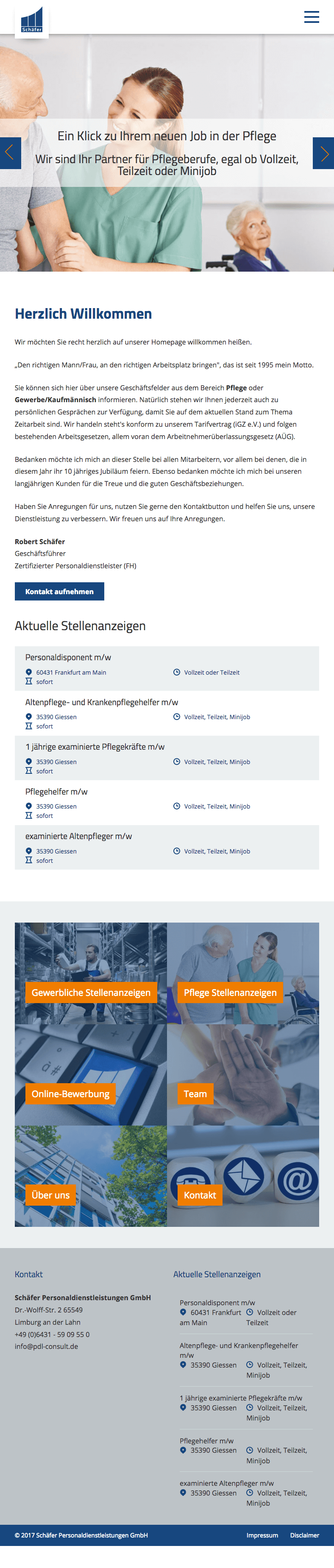 mister bk! | Referenz: Schäfer Personaldienstleistungen Website Tablet