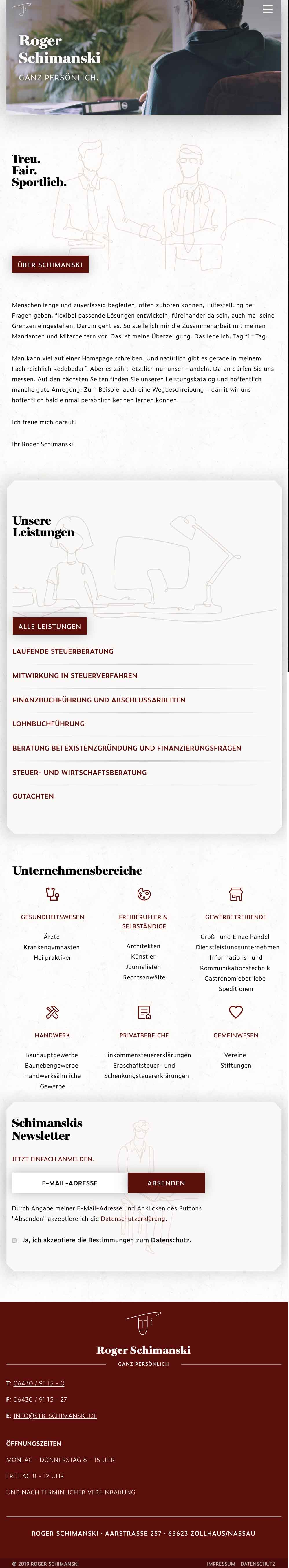 mister bk! | Referenz: Steuerbuero Robert Schimanski Website Smartphone