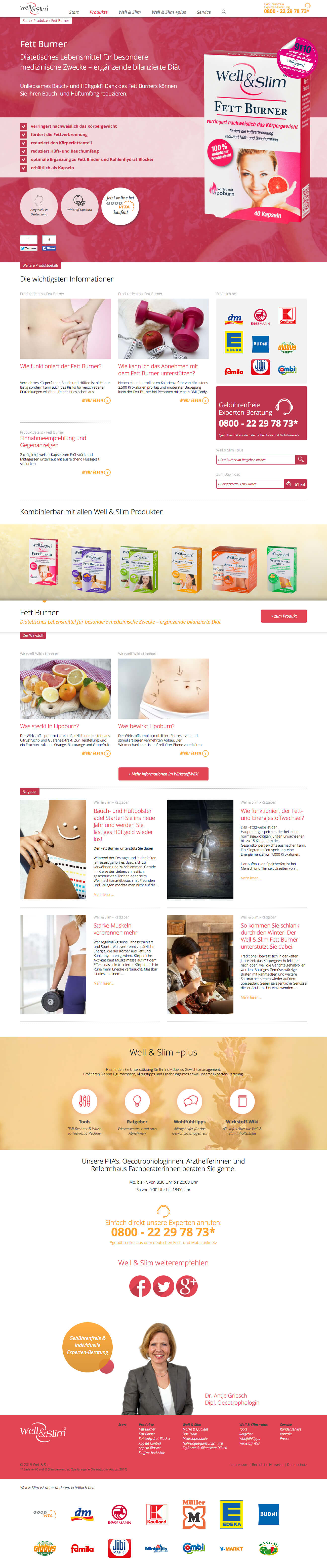 mister bk! | Referenz: Well & Slim Website Desktop