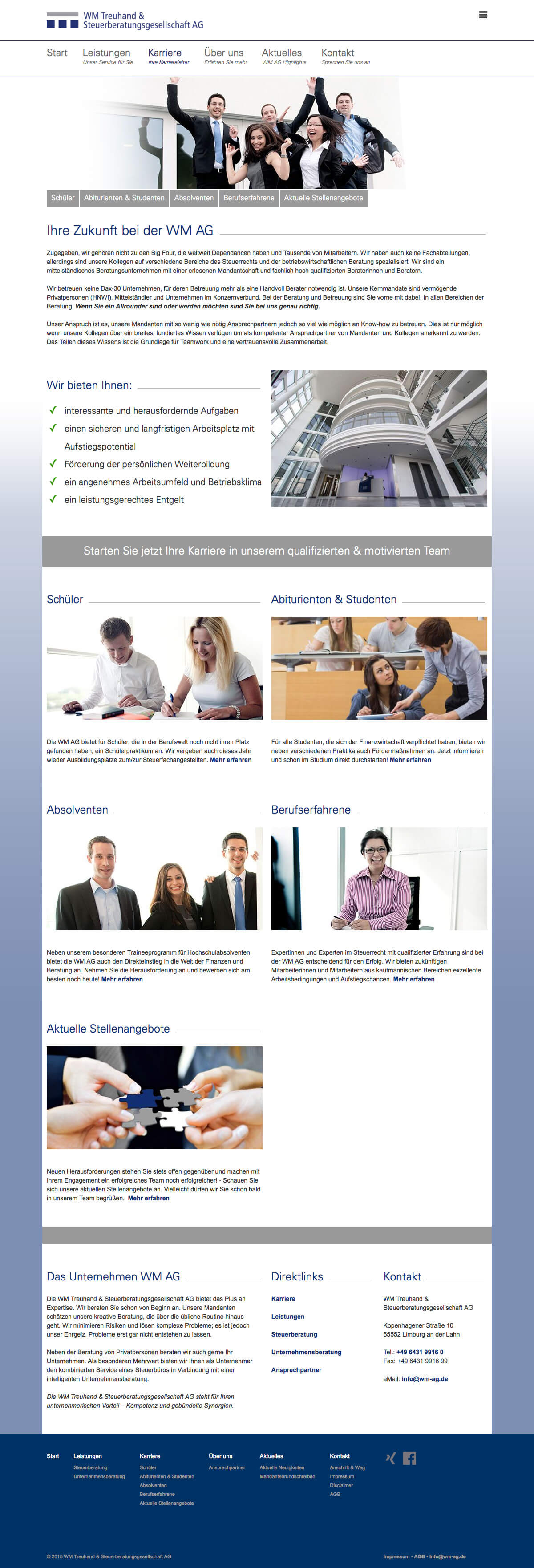 mister bk! | Referenz: WM Treuhand & Steuerberatungsgesellschaft Website